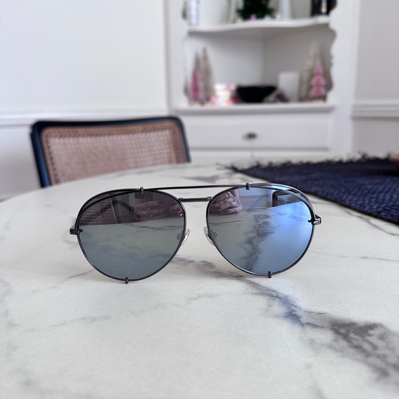 Diff Eyewear Black Aviator Sunglasses